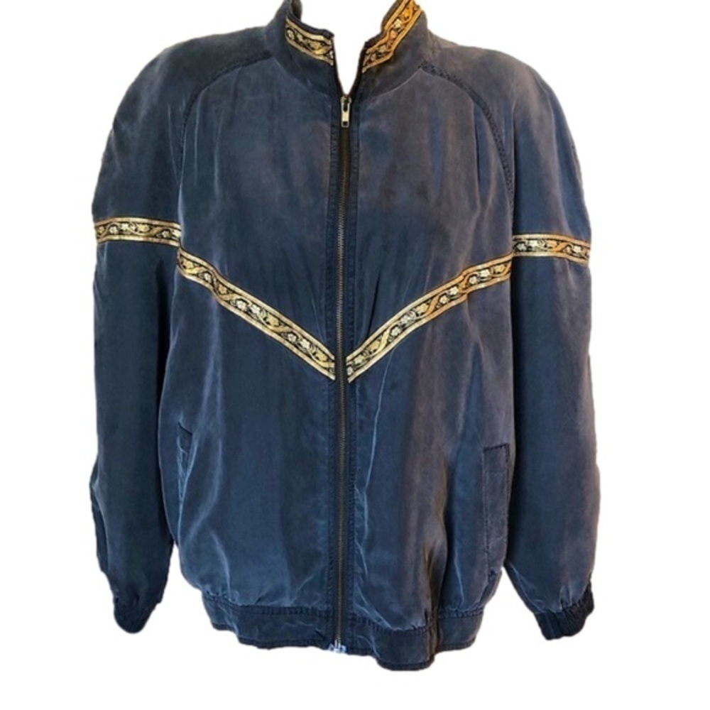 Vintage 90s Hunt Club Track Windbreaker Jacket Womens SZ L Retro Style